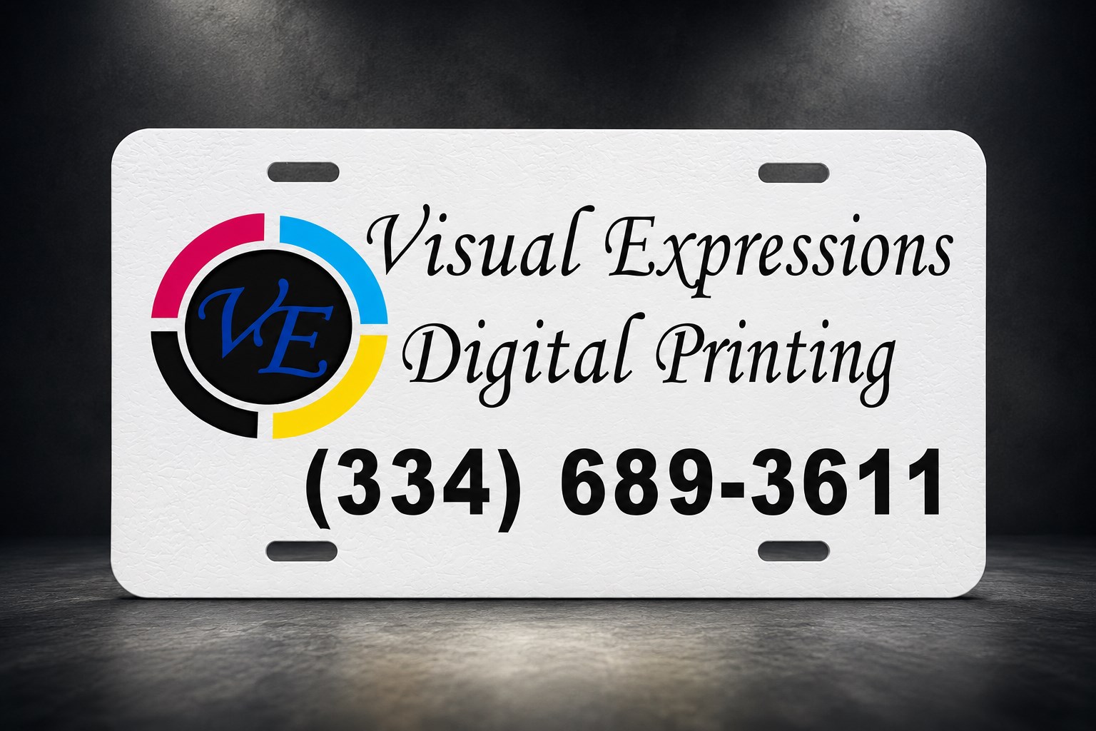 Visual Expressions Digital Printing custom mirror car tag